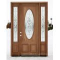 Puerta de madera exterior sólida de cristal clara del estilo popular de caoba